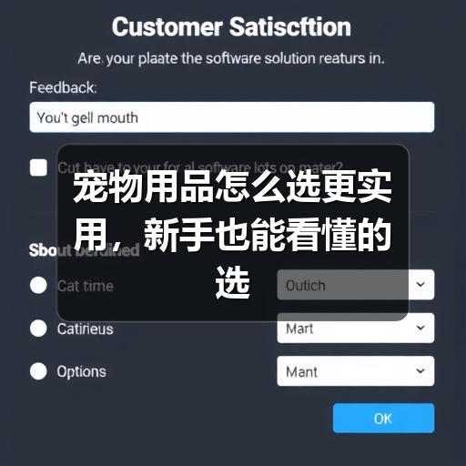 宠物用品怎么选更实用，新手也能看懂的选购思路